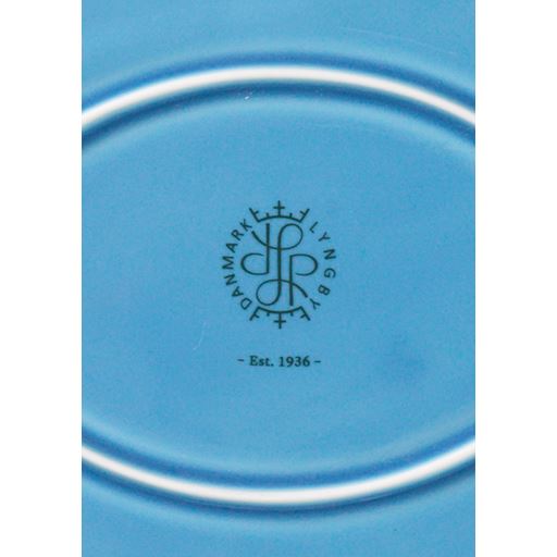 Lyngby Porcelæn Rhombe Color Ovalt Serveringsfad, Blå, 21,5x28,5 cm