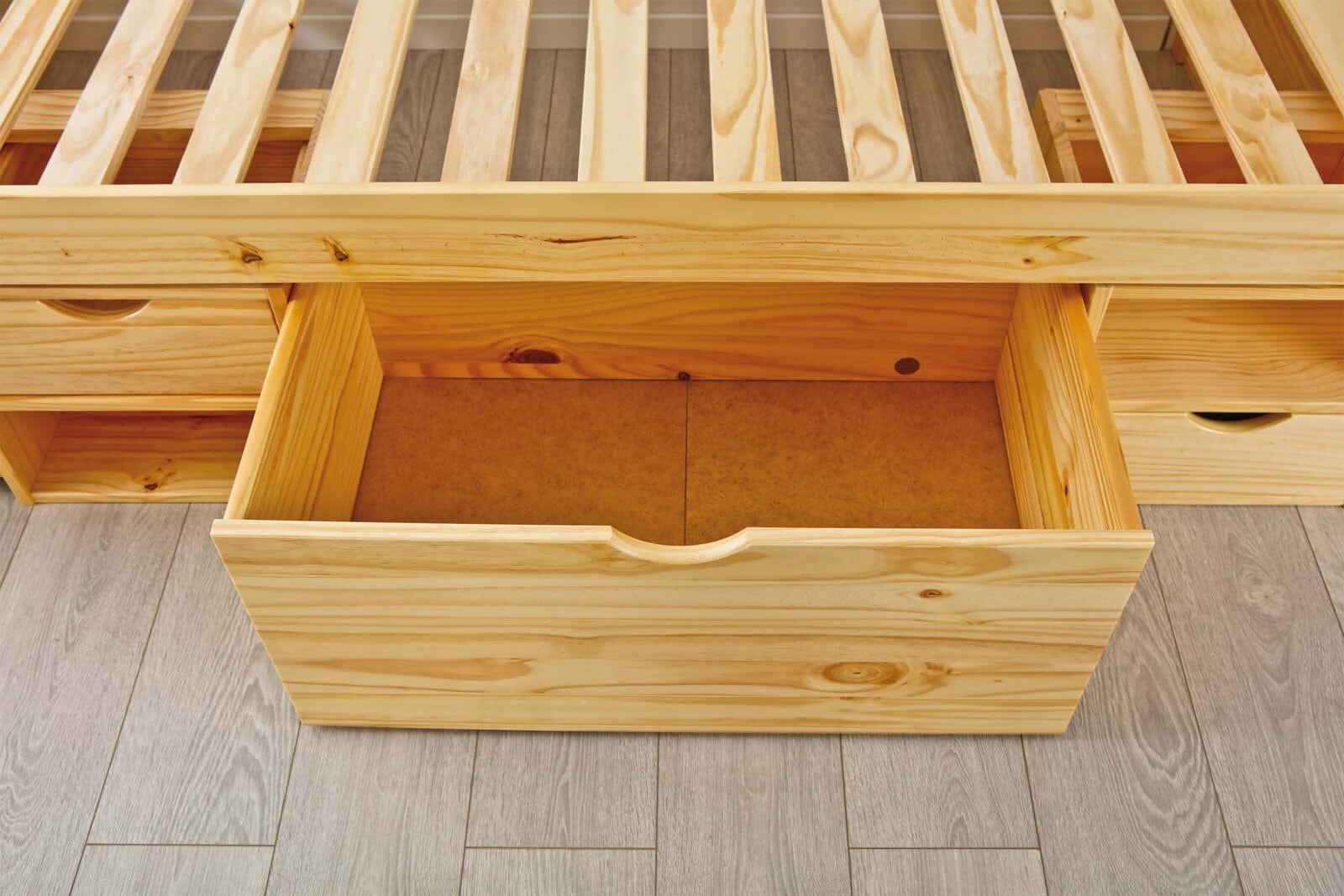 Stauraum-/Funktionsbett Emilian 90 x 200 cm braun