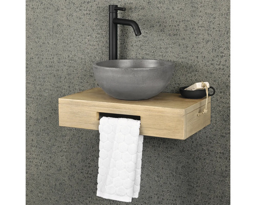 Wastafelblad en plank HURA L 47 x 26 x 10 cm Eiken 38.005.98