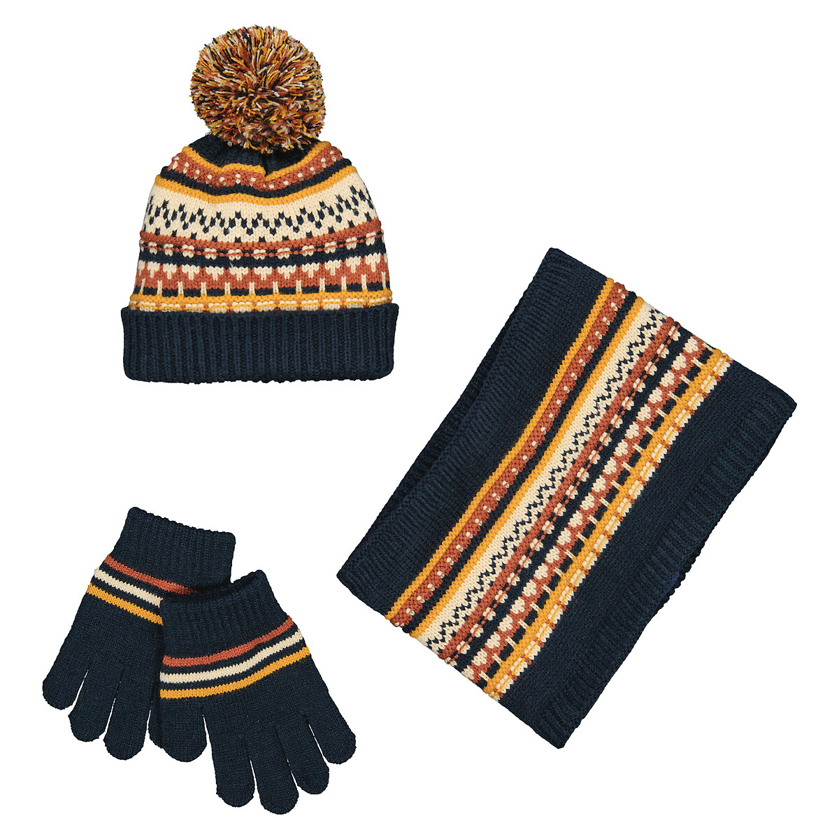 COLEÇÕES LA REDOUTE<br>Conjunto chapéu, laço, luvas