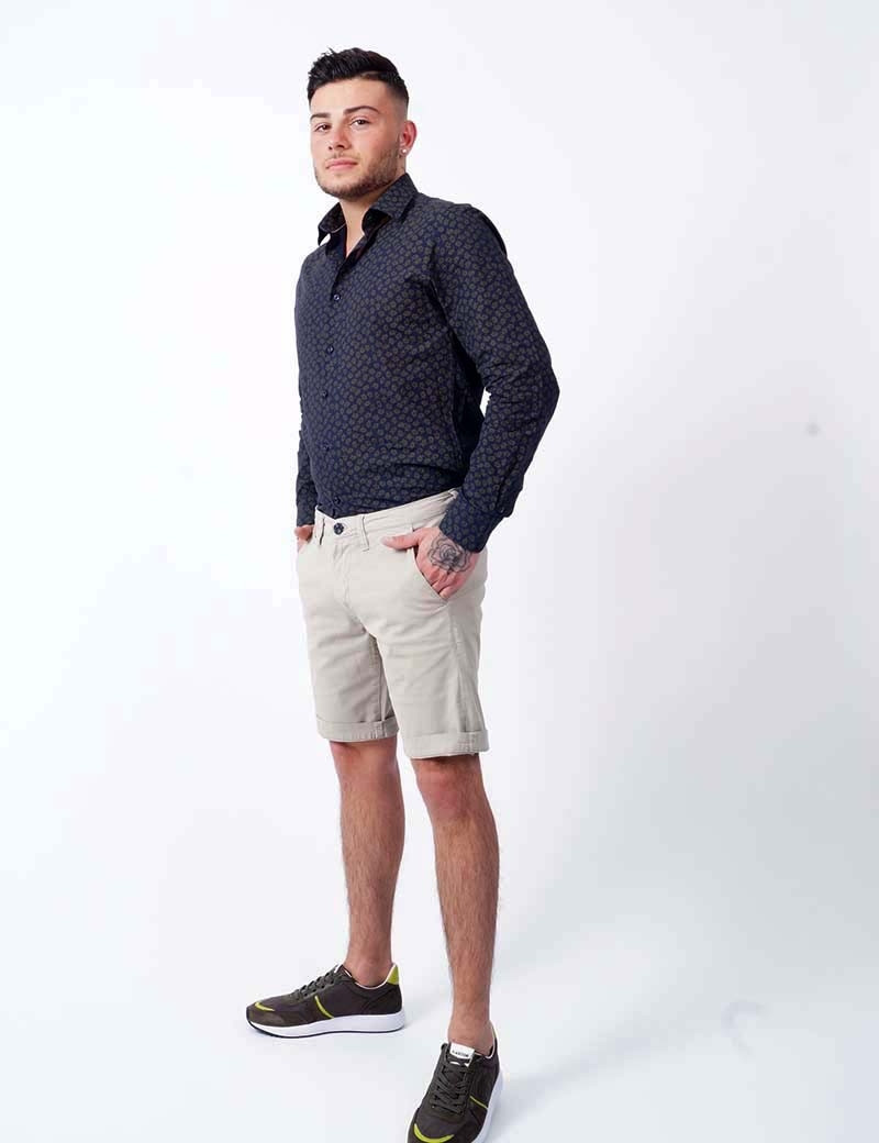 RECYCLED ART WORLD SHORT CHINO STRETCH BEIGE