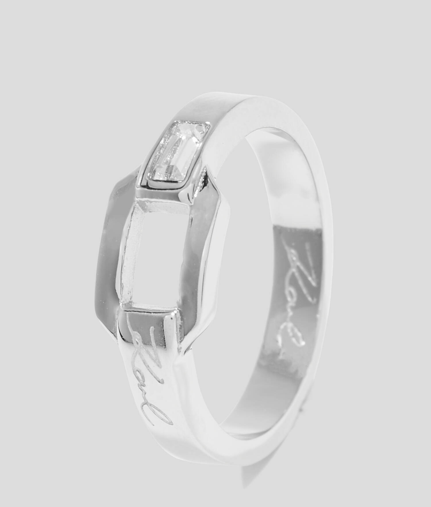 Bague à maillons KARL Signature - Argent