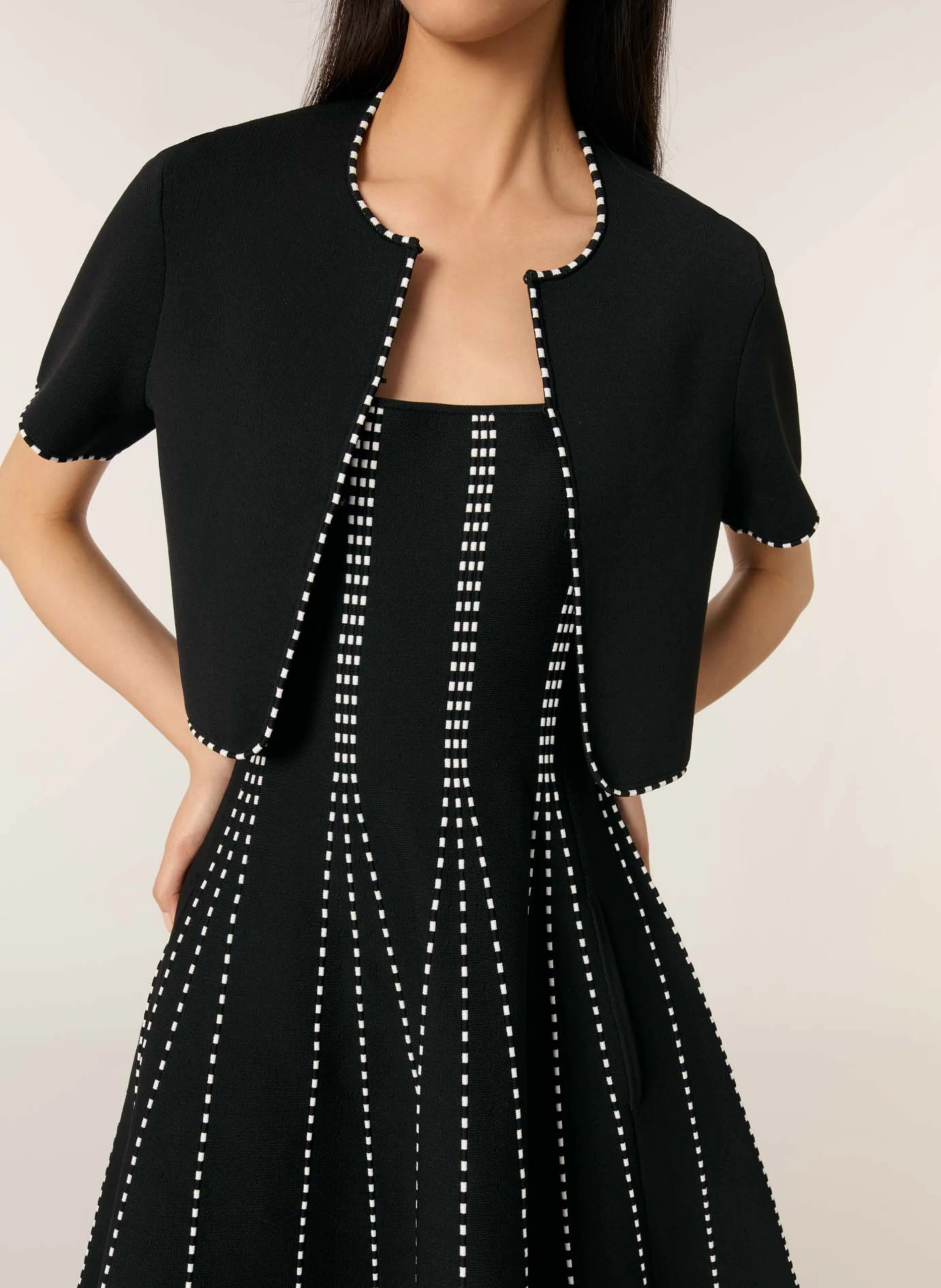 Cardigan col rond| Noir