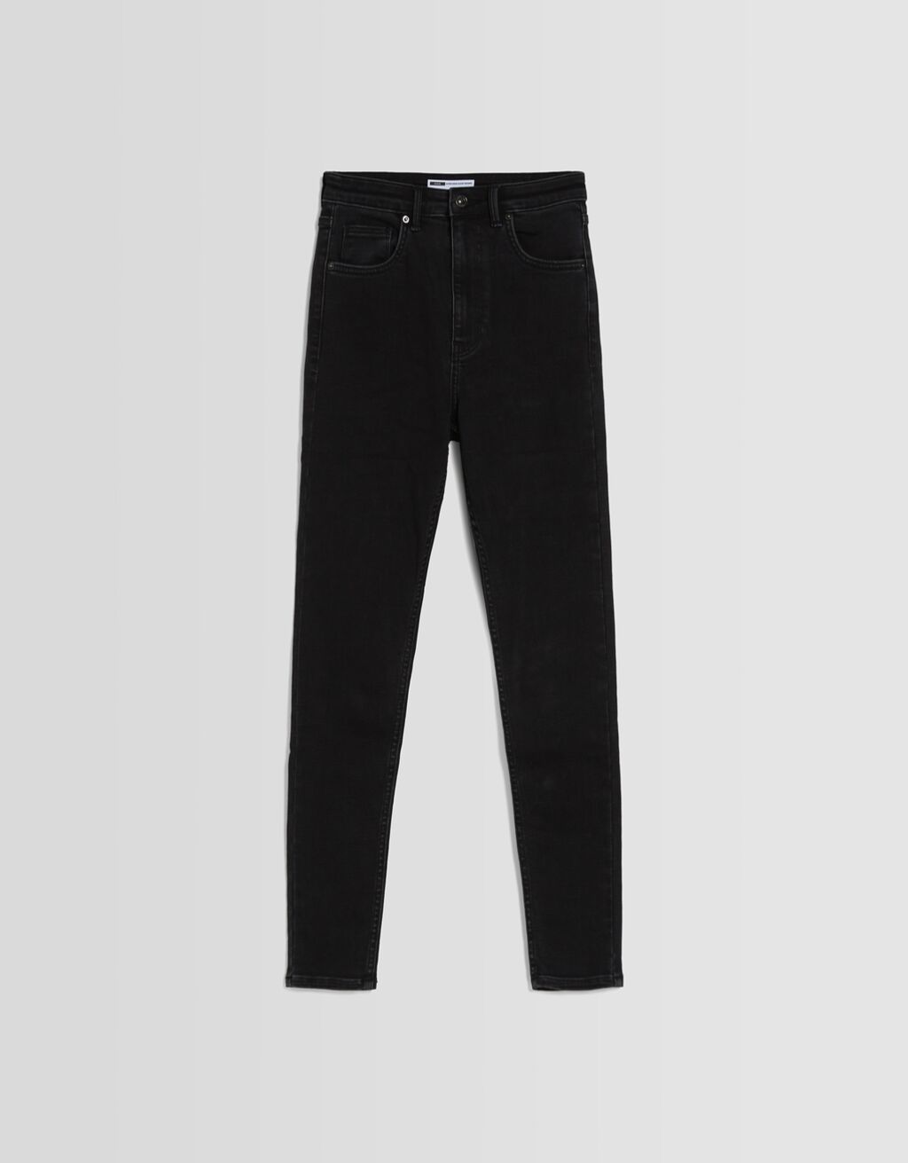 calça jeans skinny de cintura super alta