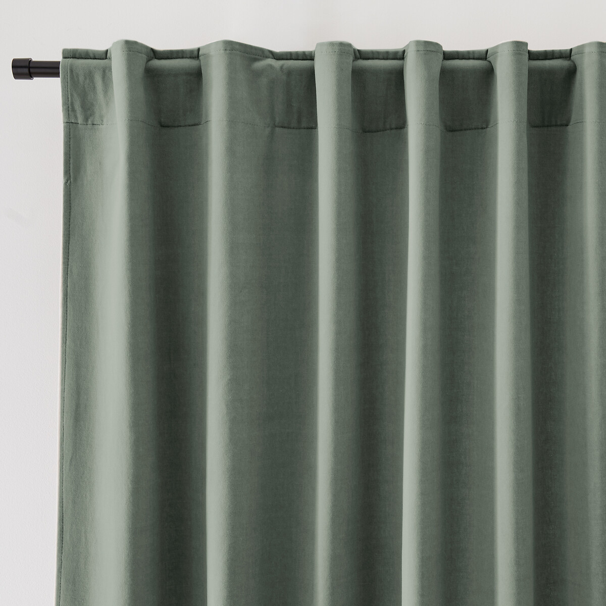 LA REDOUTE INTERIEURS<br>Cortina de veludo com acabamento em laços ocultos, Veludo