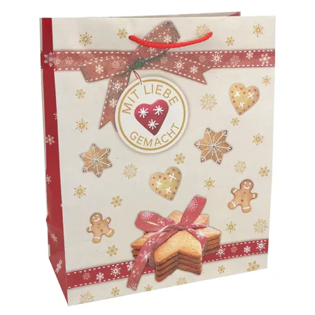 Idena Geschenktasche WH Plätzchen 26x32cm FSC-Mix