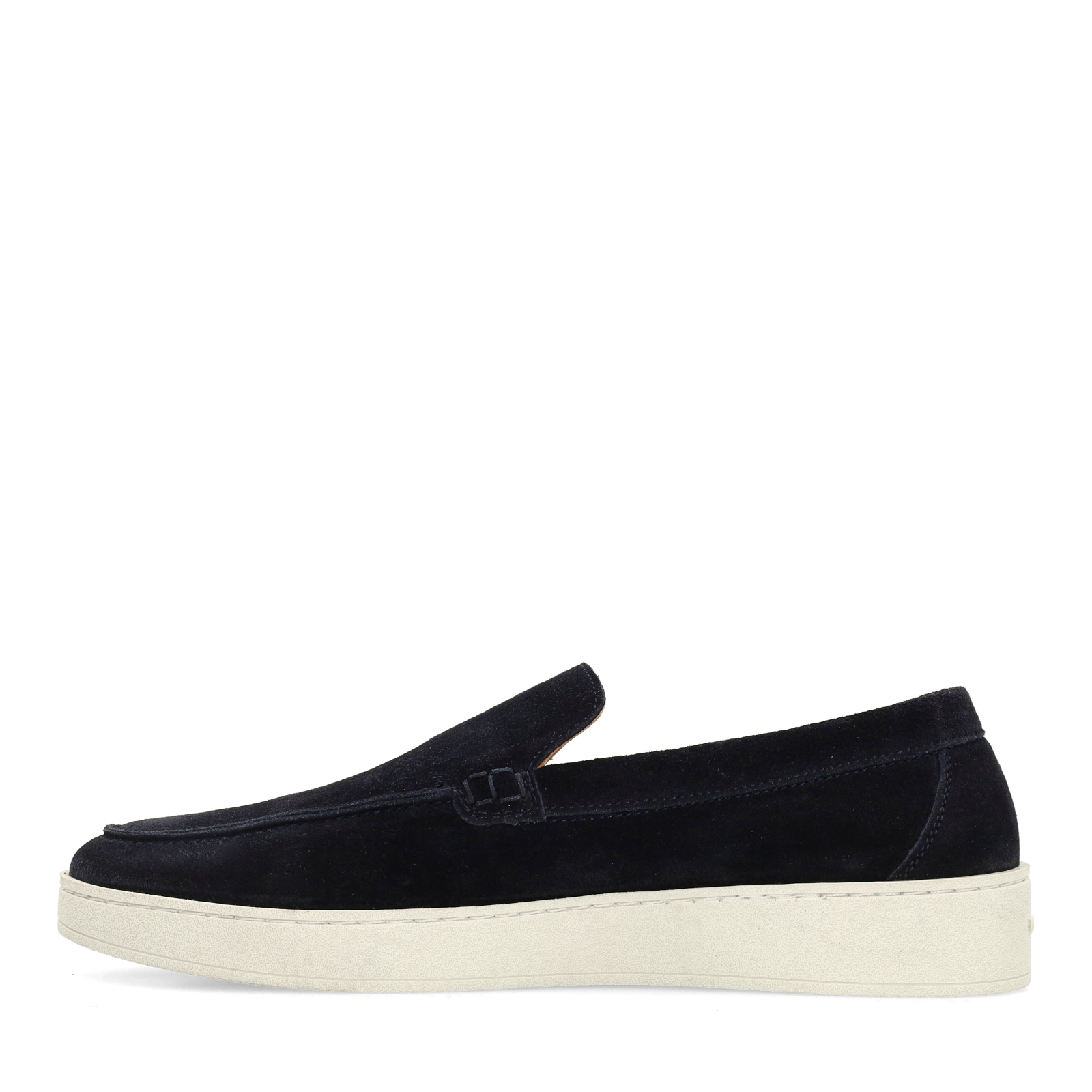 Donkerblauwe suède loafers