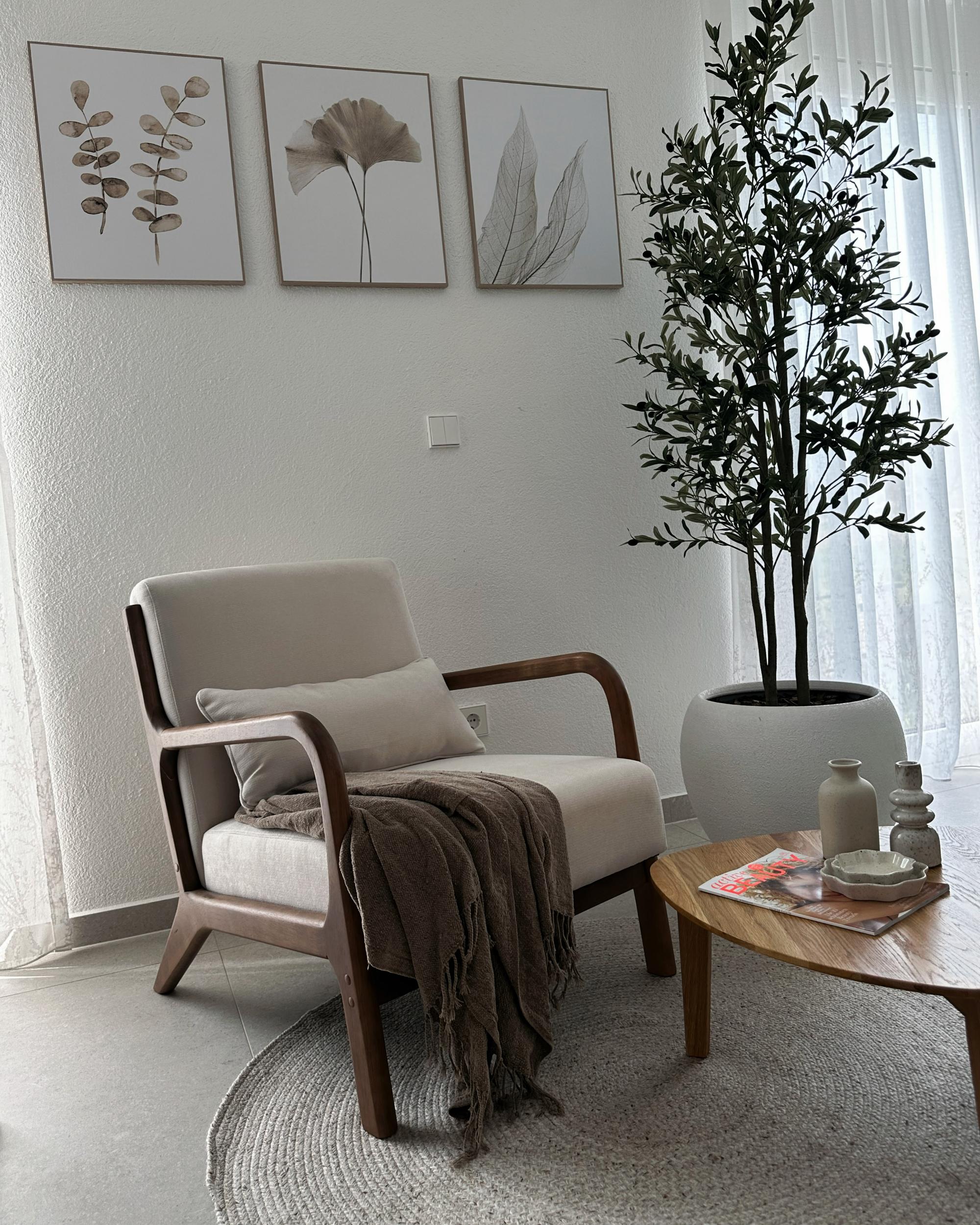 Fauteuil SKOVDE Stof Lichtbeige