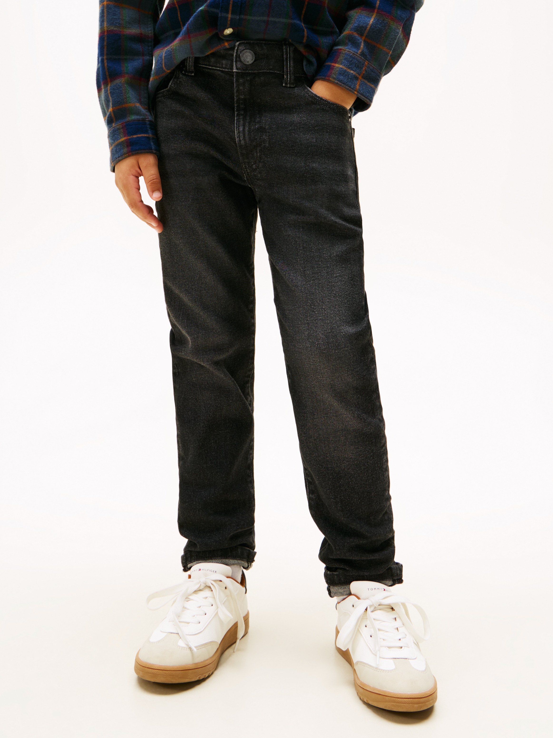 Tommy Hilfiger Gerade Jeans »MODERN STRAIGHT WASHED BLK DENIM«, Kinder bis 16 Jahre