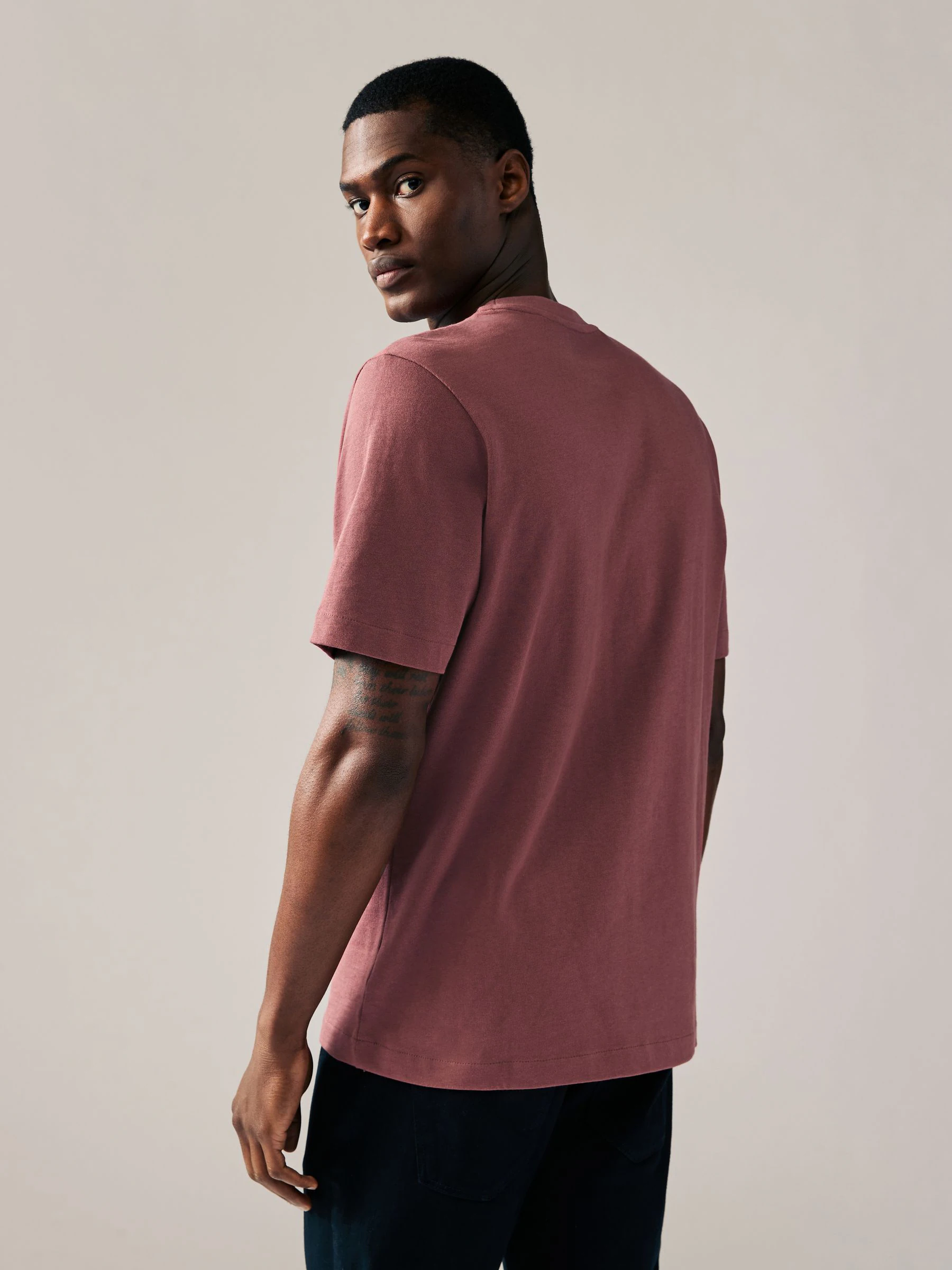 Roze/grijs/putty naturel - Normale Pasvorm - Verpakking van 3 T-shirts van zware stof