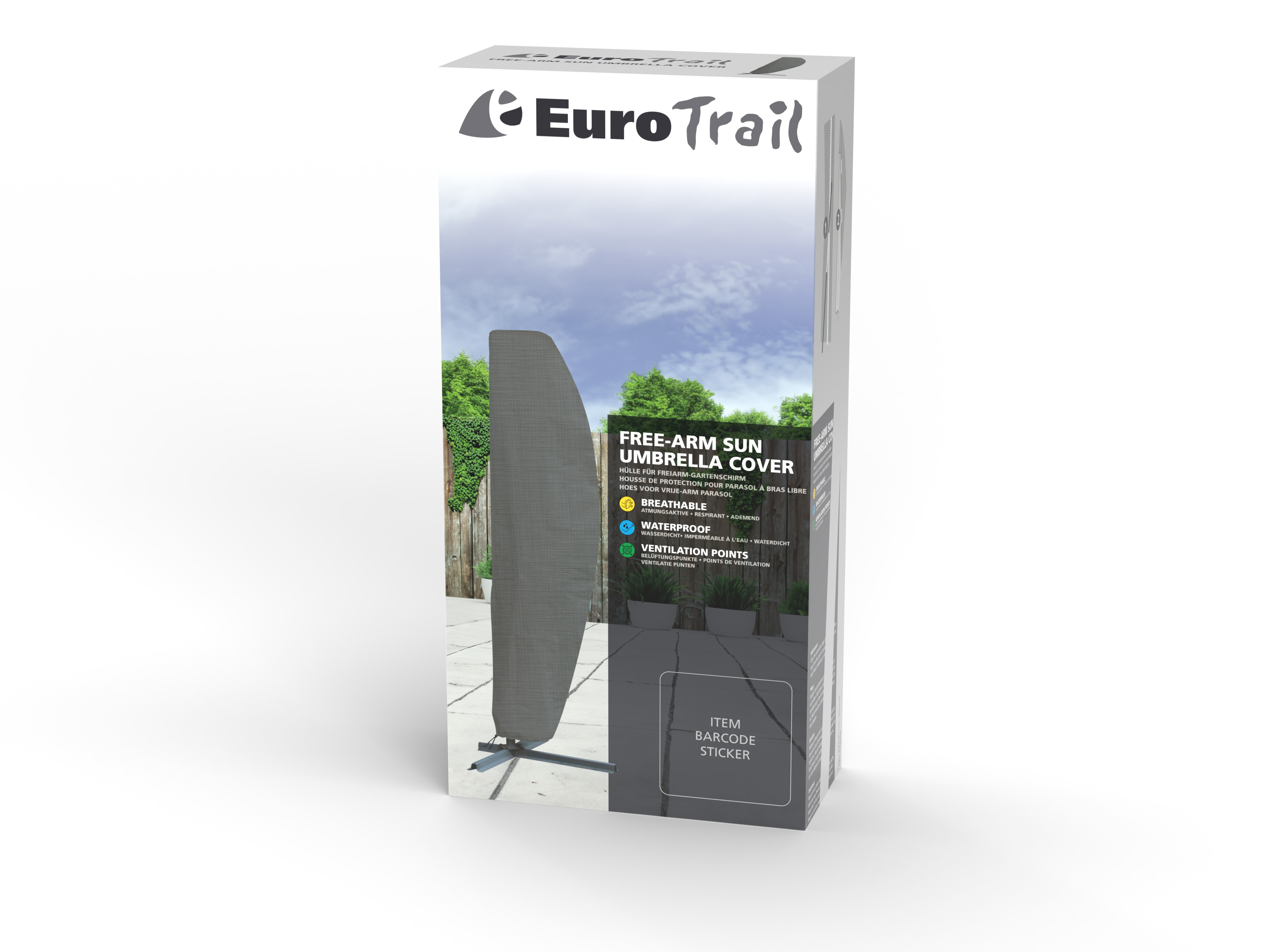 Eurotrail Cantonic XL 280 x 90 Grey zweefparasolhoes
