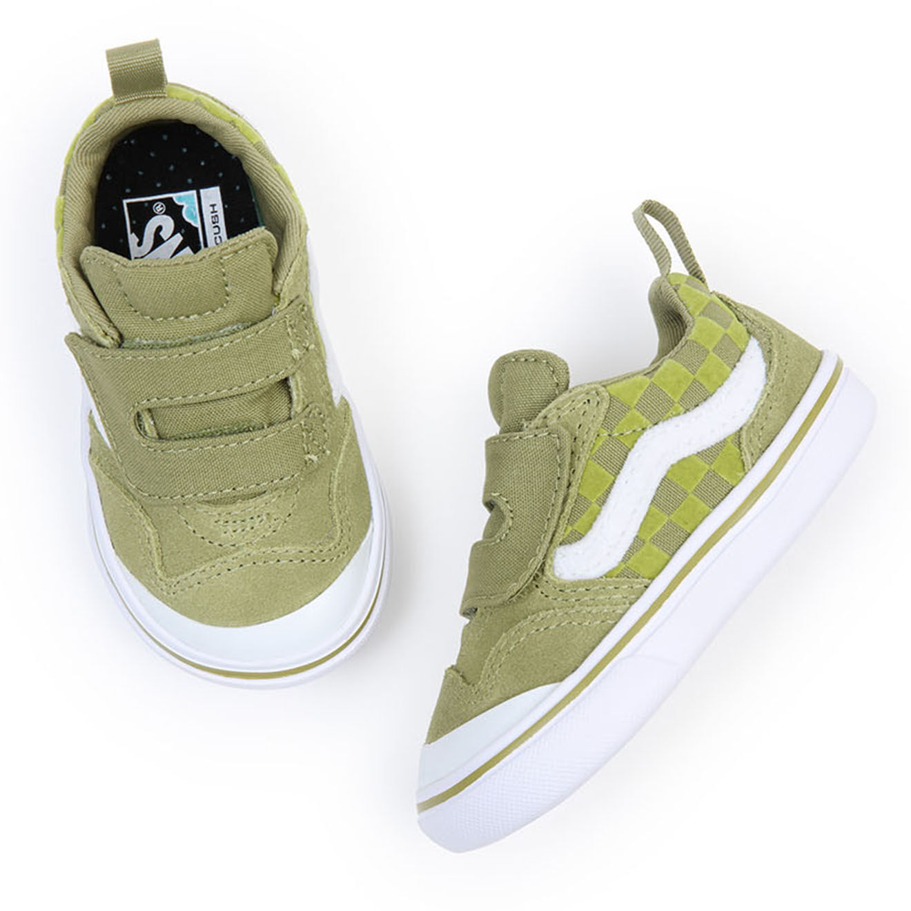 Vans Sneakers en Cuir & Textile ComfyCush New Skool V vertes