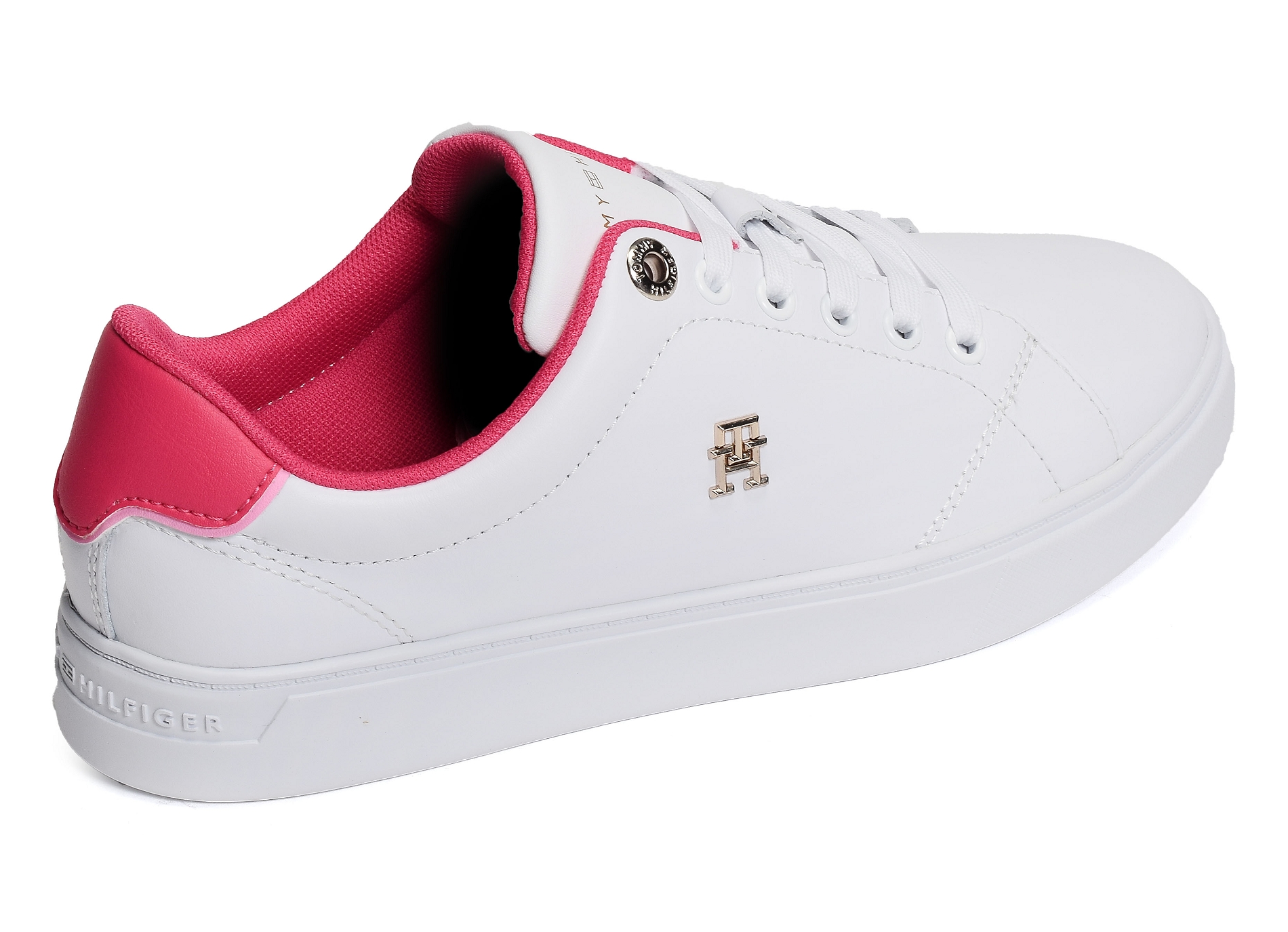 Elevated essential court sneaker 7377 blanc rose
