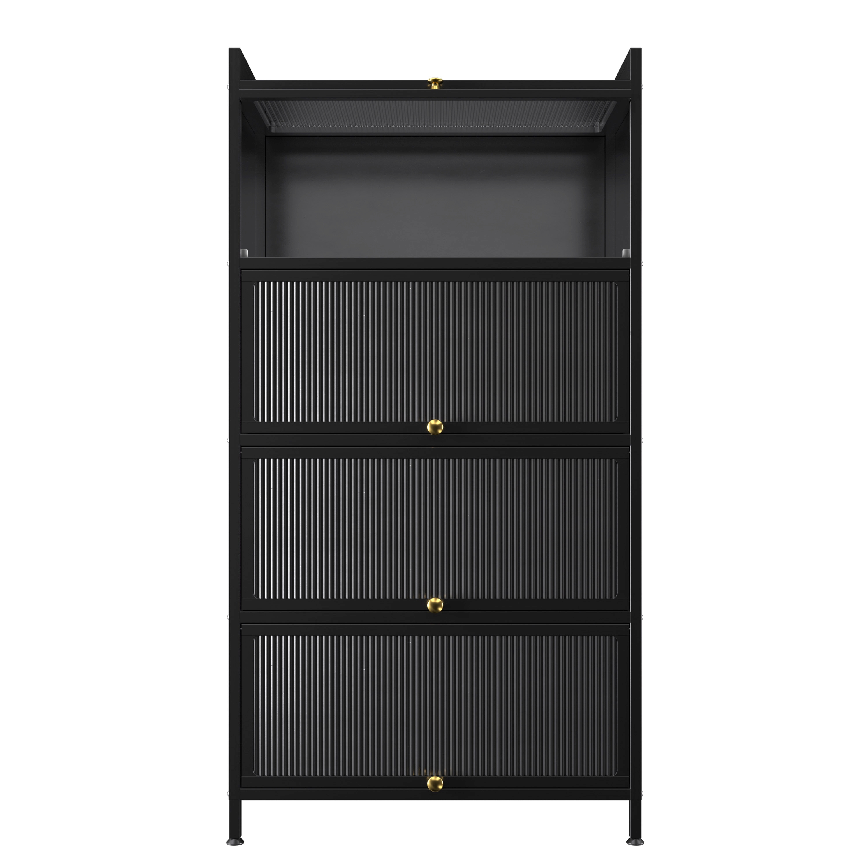 Küchenregal Metall 70 x 142 cm schwarz