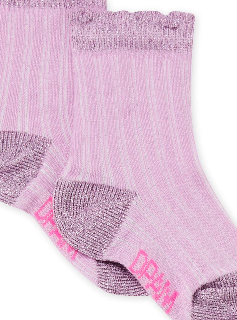 Chaussettes parme bébé fille