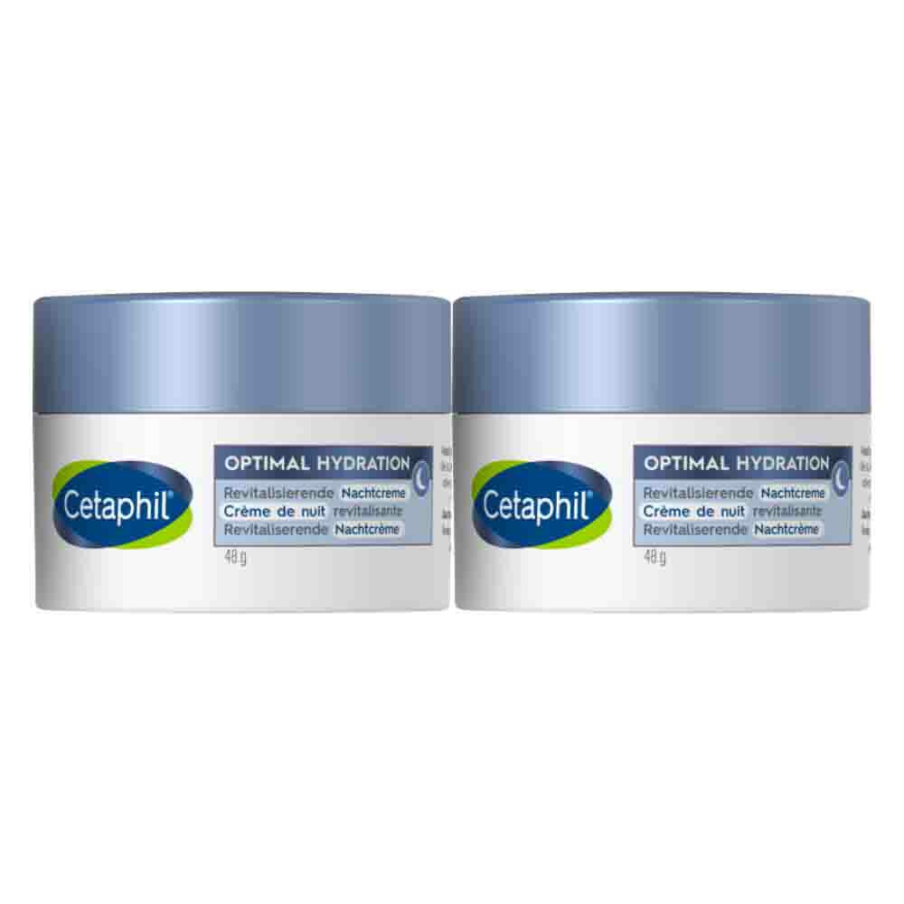 2x Cetaphil Optimal Hydration Herstellende Nachtcrème48 gr