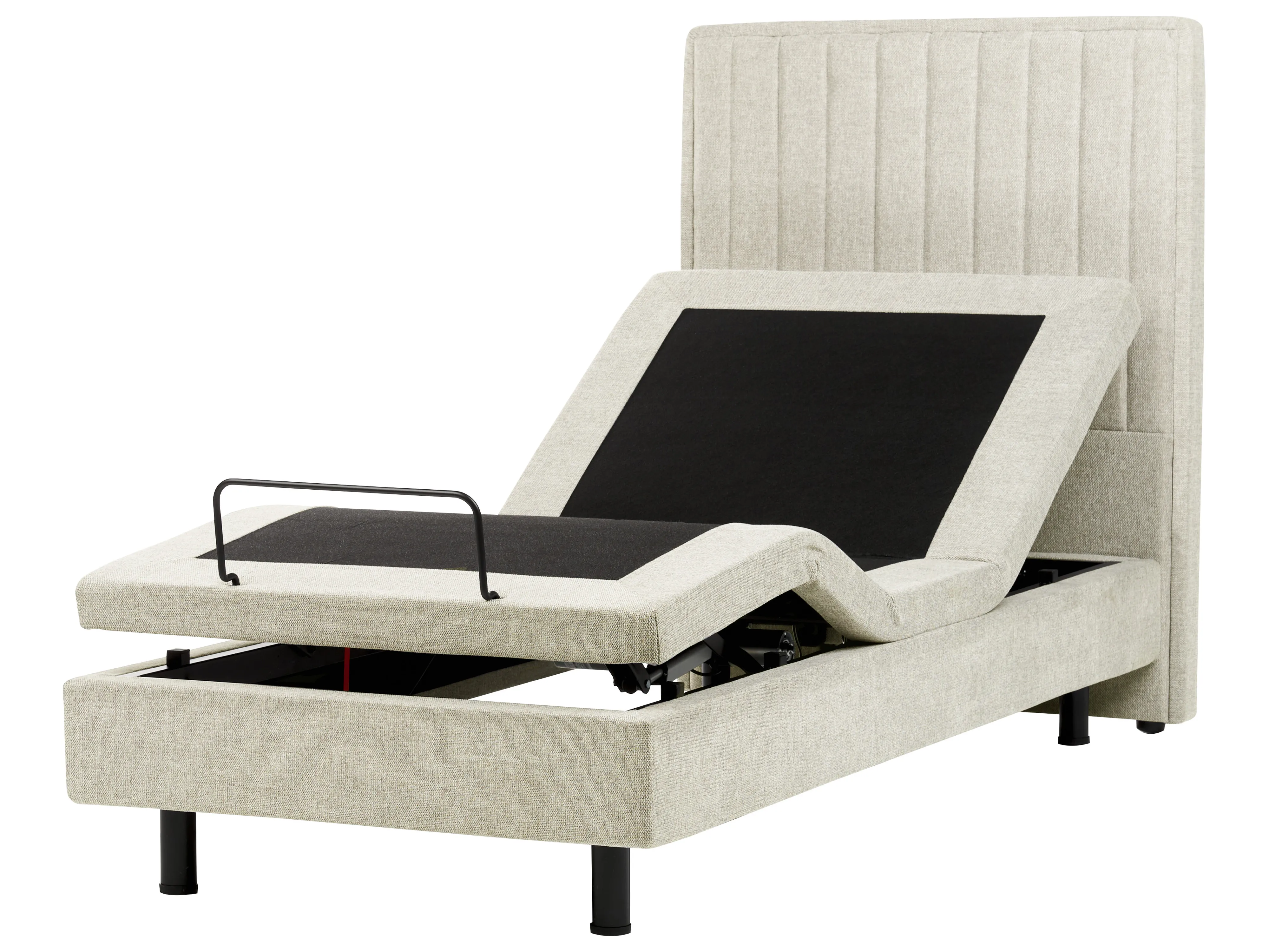 Verstelbaar bed Stof CASTELLAN 90 x 200 cm Beige