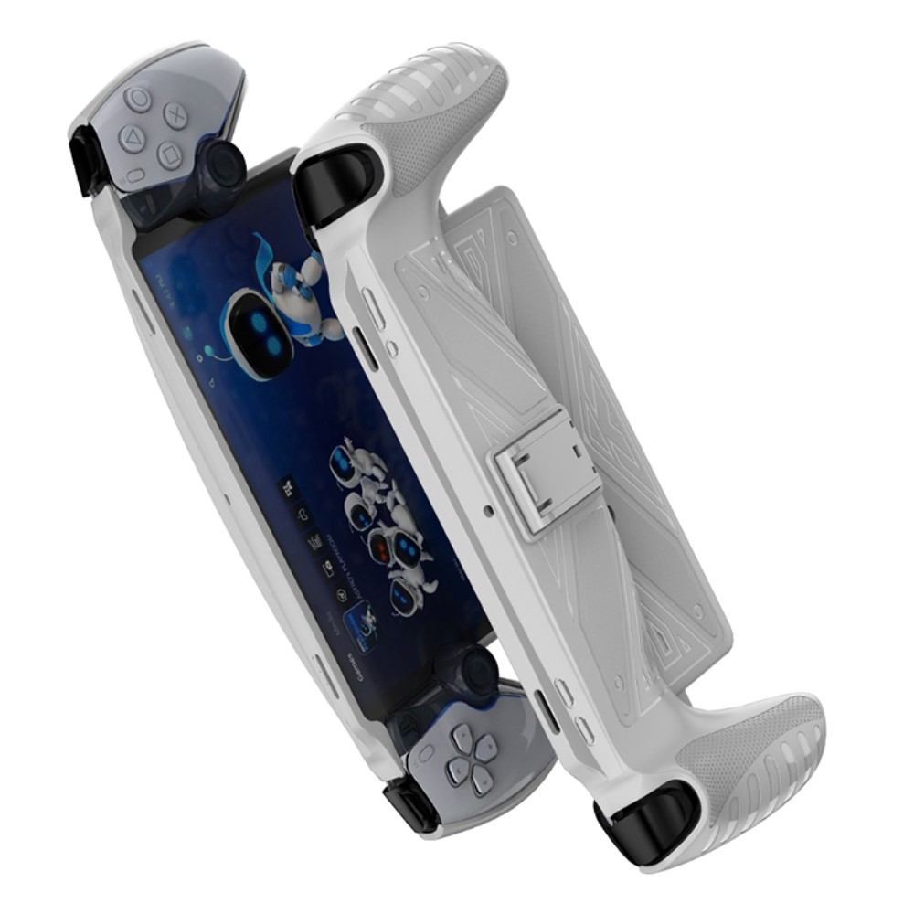 Sony PlayStation Portal Remote Player Controller Silikon Grip Case Schutzhülle mit Aufsteller (hart) - Weiss