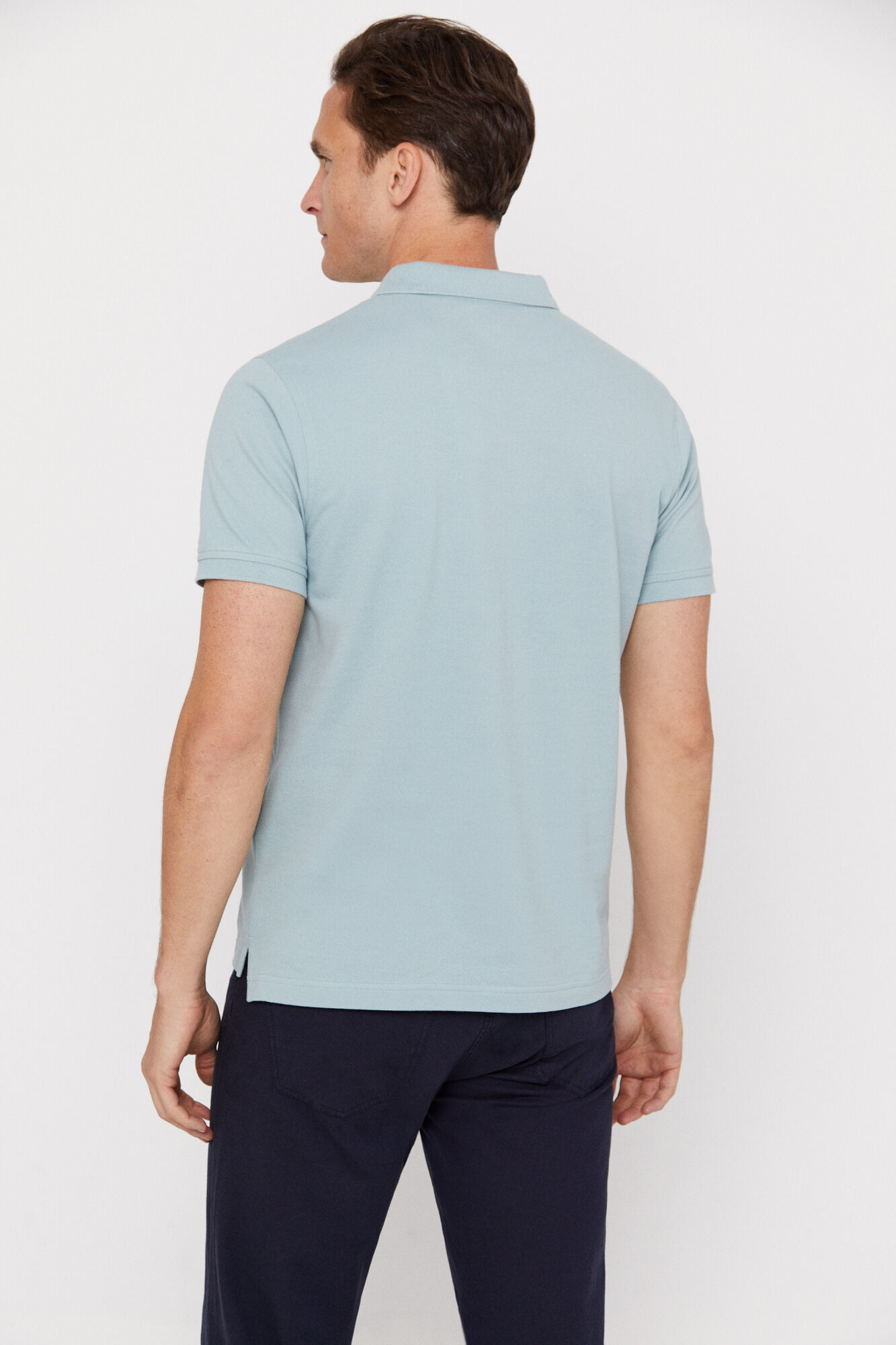 Camisa polo com logotipo - Azul