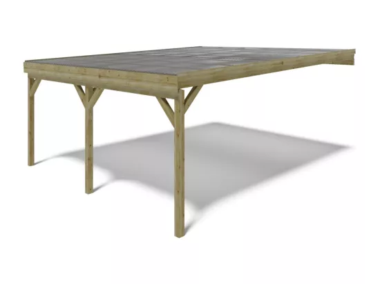 Carport, abri de voiture 5,80x5,06 m - 29 m2 - couverture PVC  - CAR23PVCTR - ALTANKA