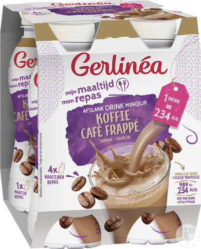 Gerlinéa Mon Repas À Boire Saveur Café Frappé Bouteilles 4x236ml