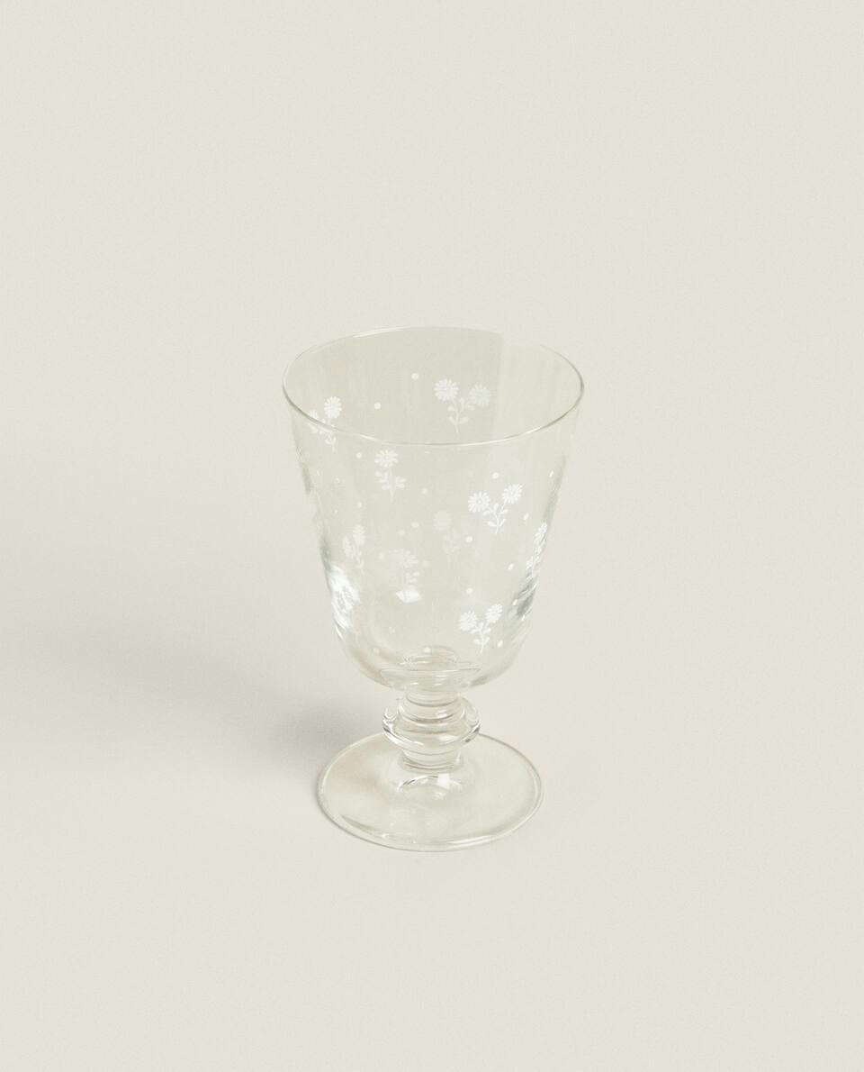 TAÇA DE VINHO FLORAL