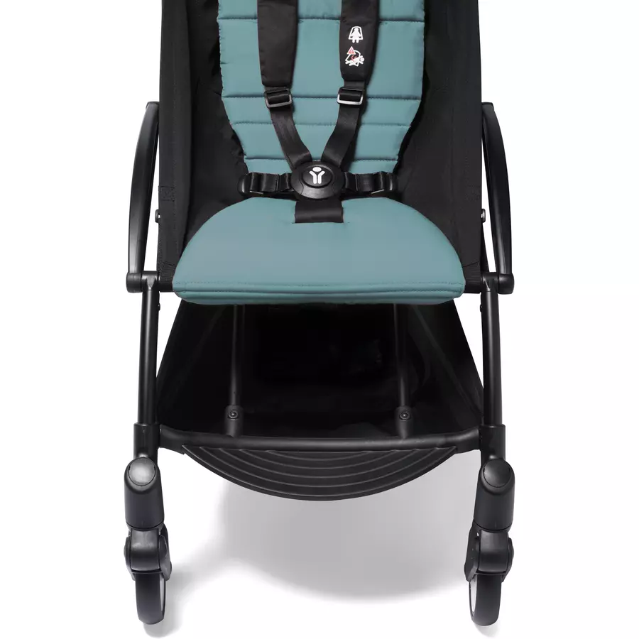 BABYZEN Kinderwagen YOYO2 6+ White mit Textilset Aqua und Backpack YOYO Black