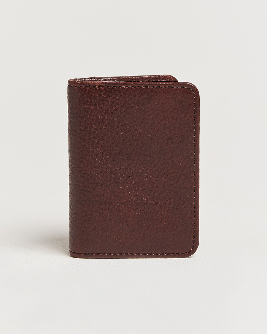Loake 1880 Fenchurch Grained Leather Card Holder Dark Brown