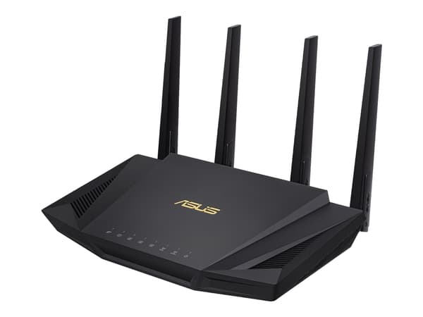 ASUS RT-AX58U - - trådløs ruter - 4-portssvitsj - 1GbE - Wi-Fi 6 - Dobbeltbånd