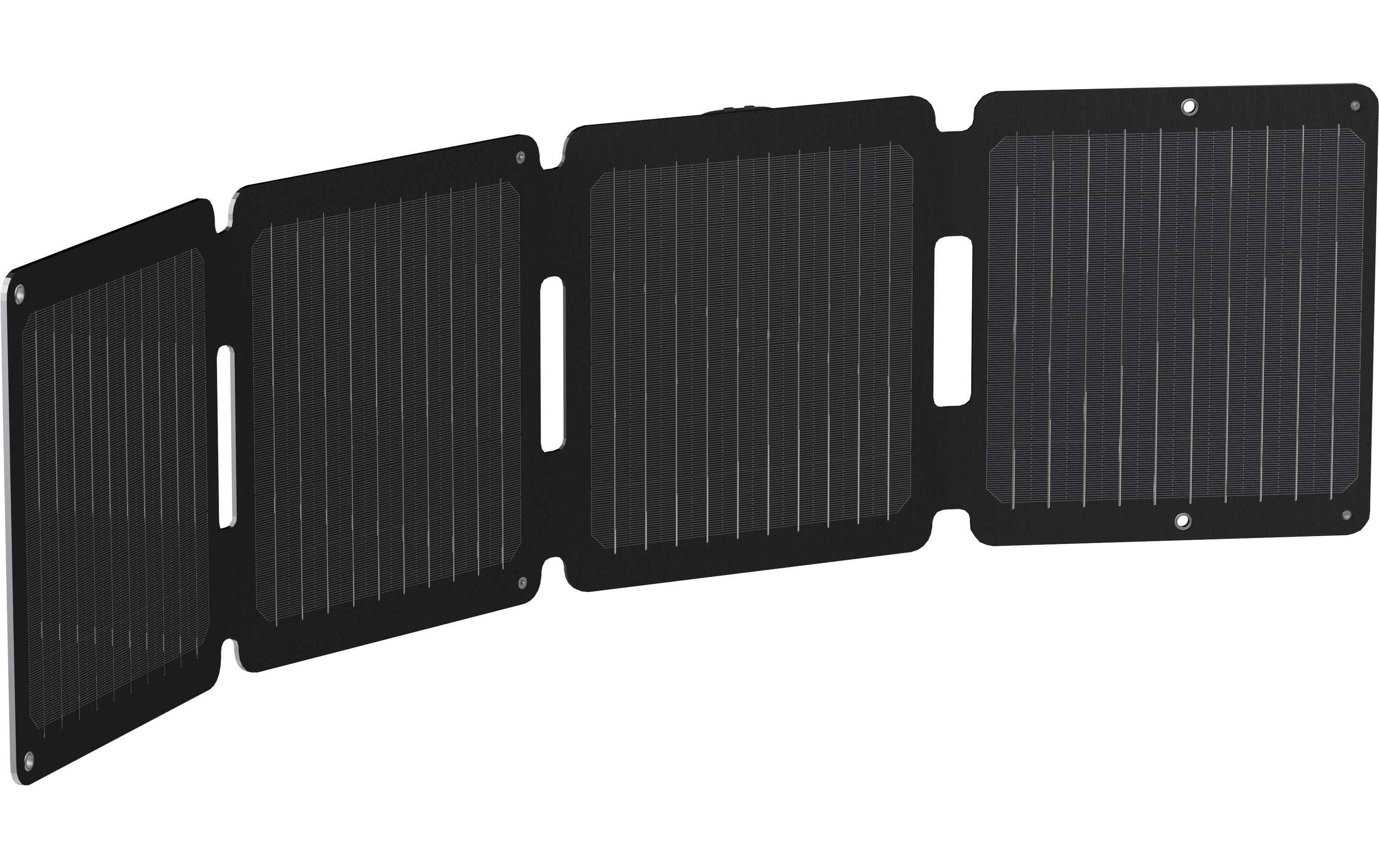 Solarpanel SolarBooster 28 WFaltbares 28-W-Solarmodul mit zwei USB-Ladeanschlüssen