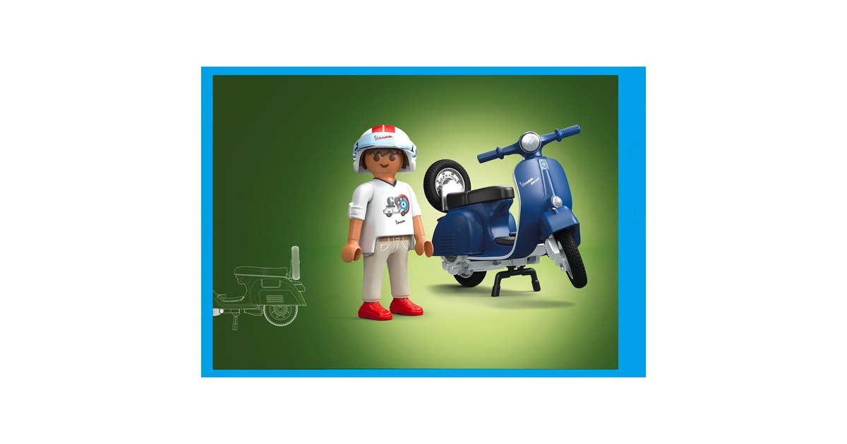 PLAYMOBILVespa - 71622 1969 Vespa 150 Sprint Veloce, blauw Constructiespeelgoed  (71622)