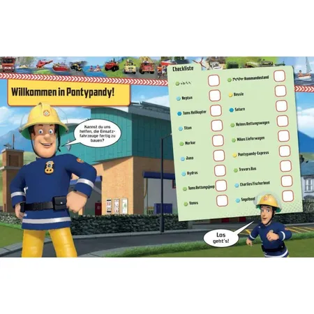 Panini Feuerwehrmann Sam: Achtung, fertig, Einsatz!: Bau dir dein Einsatzfahrzeug!: Stickerbuch