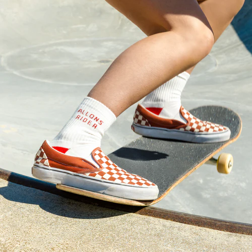 Chaussettes Here comes the sun - Allons Rider blanc