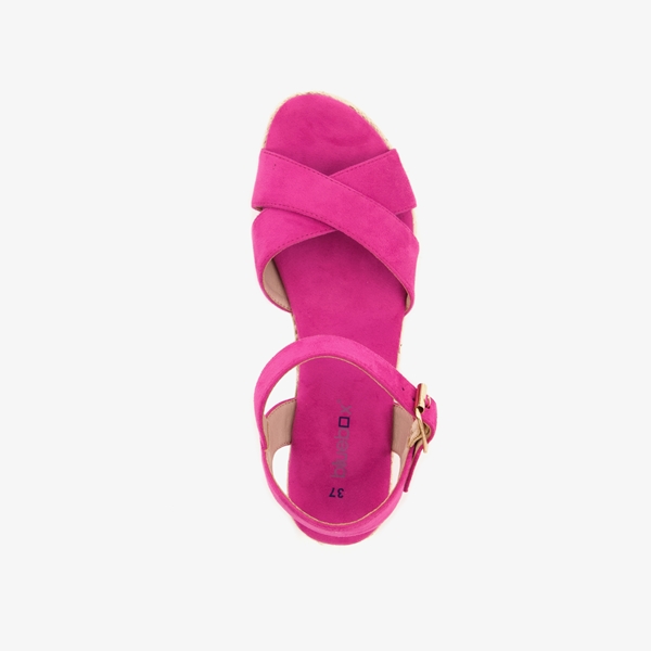 Blue Box dames espadrilles met sleehak roze/beige