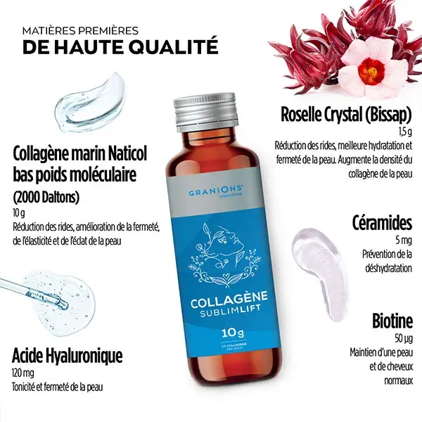 Granions Collagène Sublimlift - Collagène marin de type I hydrolysé - 10 Shots