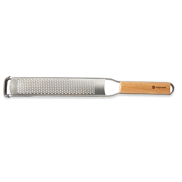 Râpe zesteur grains fins manche hêtre Mathon