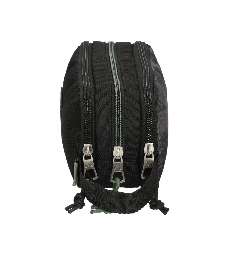 Estojo para lápis Pepe Jeans Davis preto - 22x10x9cm -