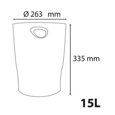 Exacompta - Corbeille à papier ecobin Skandi - 15 L - disponible dans différentes couleurs