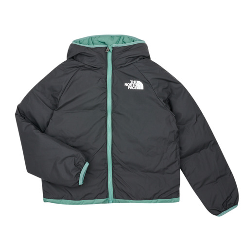 The North Face - BOYS NORTH DOWN REVERSIBLE HOODED JACKET - Noir / Vert