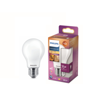 Philips LED peer E27 75W mat warmglow dimbaar