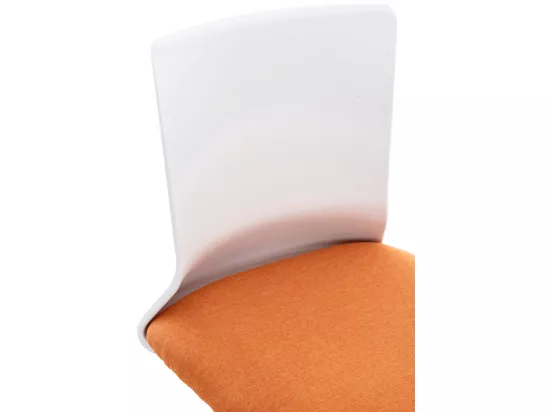 Chaise de bureau - Tissu & Plastique - Orange - Apolda