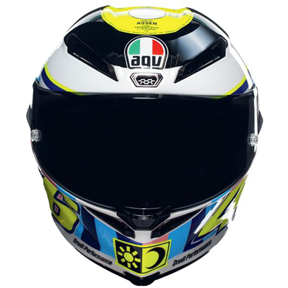 AGV - Casque Pista GP RR Assen 2007 Bleu / Rose / Blanc / Noir / Jaune