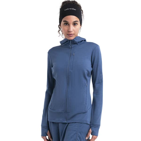 Veste polaire randonnée ICEBREAKER W MERINO 260 QUANTUM IV LS ZIP H DAWN