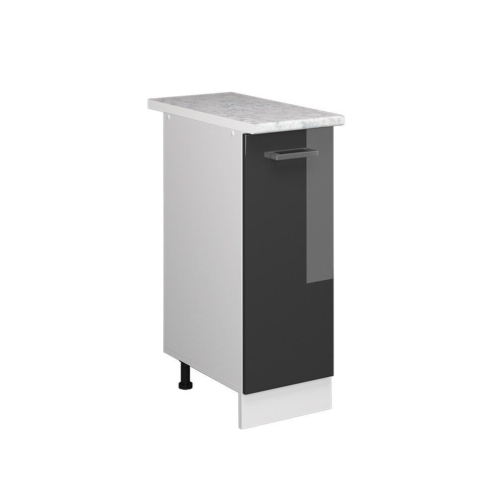 Vicco Apothekerunterschrank Küchenschrank Küchenzeile R-Line 30 cm Weiß Anthrazit Hochglanz Arbeitsplatte