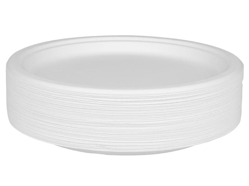 FURBER Einwegteller Ø 26 cm, 50 Stück, Weiss Teller aus umweltfreundlichem Rohstoff