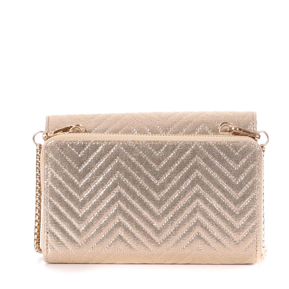 Stella Green Sac à Bandoulière Doré Femme Stella Green Chevron