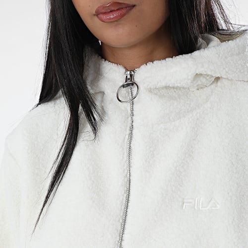 Veste Mouton Zippée Capuche Femme Bolgrad FAW0261 Beige