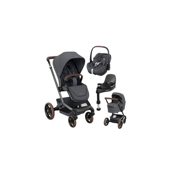 Trio Maxi-Cosi Fame   Pebble 360 Pro 2   Alcofa   FamilyFix 360 Pro Twillic Graphite