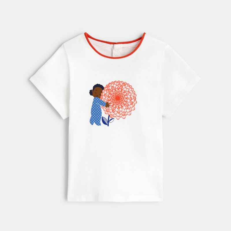 T-shirt manches courtes orange bébé fille Orange
