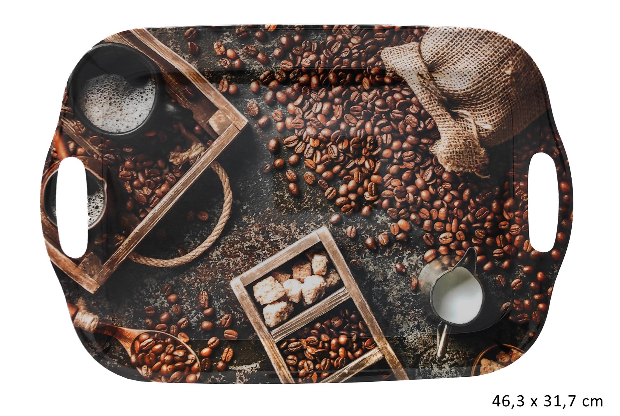 PLATEAU MELAMINE CAFE 46.3X31.7CM